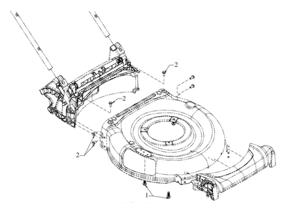 Deck Hardware Diagram and Parts List for (11AA9M5710)(2017) Cub Cadet Lawn Mower